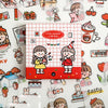 100 girls heart hand account sticker set