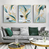 3pcs Unframed Creative Canvas Poster, Butterfly Bronze Blue Feather Abstract Painting, Printed Canvas Wall Art Set, Artwork Wall Painting For Gift, Bedroom, Office, Living Room, Wall Decor, Home And Dormitory Decoration, 15.7*23.6 Inches