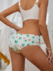 8 Pcs Seamless Fruit & Vegetables Print Briefs, Ultra-Comfy Stretchy Intimates Panties with Breathable Fabric for Women