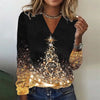 Women's V-neck Long Sleeved T-shirt