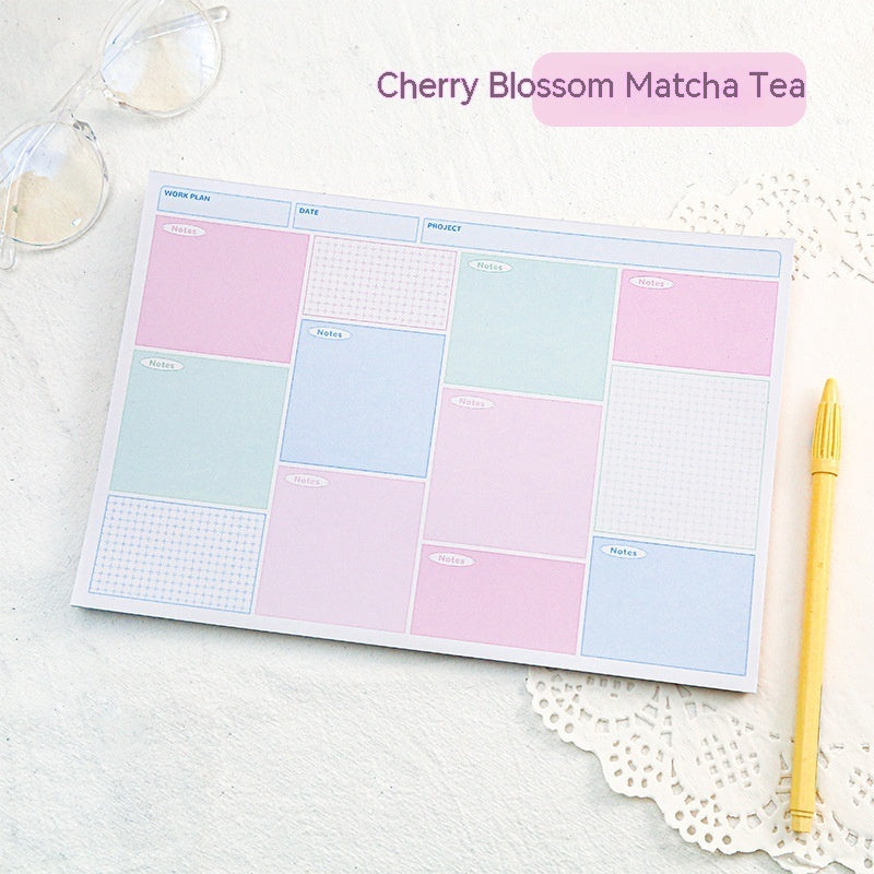Simple Plaid Journal Material Base Student Notes Mamo Pad