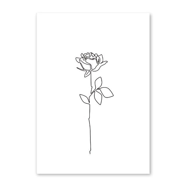 Creative Line Art Character Living Room Decoration Painting Simple Modern Frameless