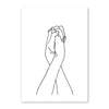 Creative Line Art Character Living Room Decoration Painting Simple Modern Frameless