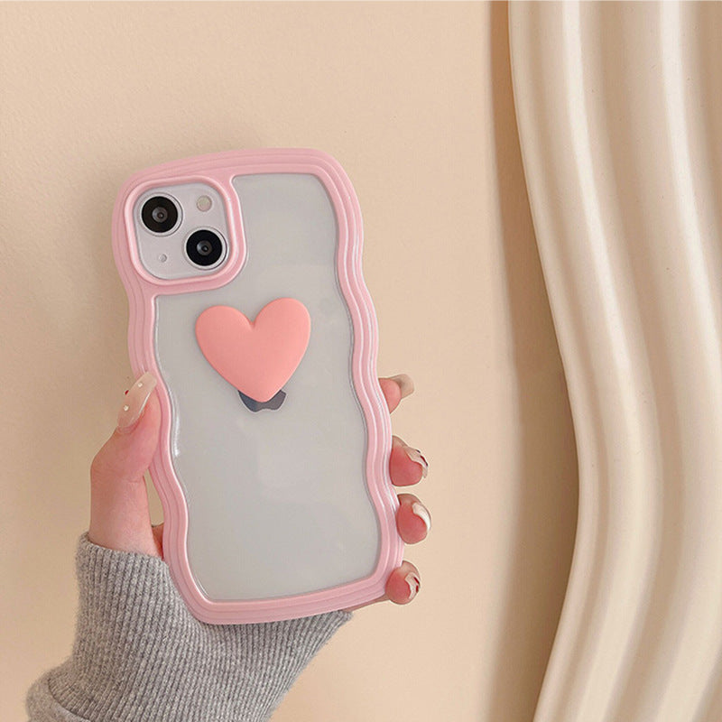 Love Wave Border Phone Case Transparent 3D