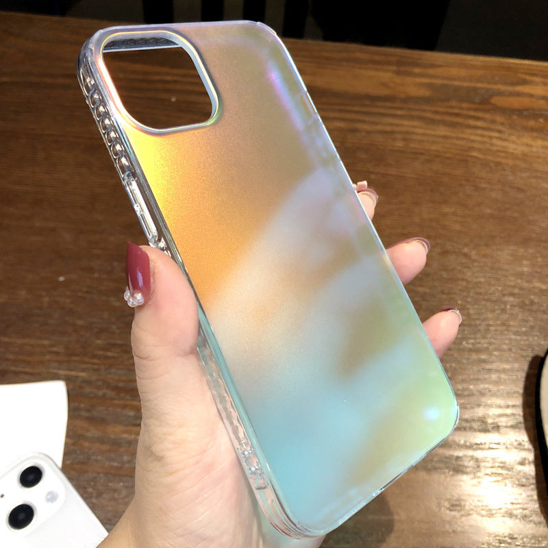 Laser Gradient Colorful Aurora Frosted Soft Shell