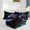 3Pcs Modern Fashion Polyester Comforter Set (1 * Comforter + 2 * Pillowcases, Pillow Core Not Included), Art Horse Butterfly Floral Print Bedding Set, Soft And Comfortable Skin-friendly Comforter For Bedroom, Guest Room.