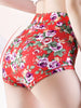 4pcs Seamless High Waist Tummy Control Briefs, Sexy Comfy Breathable Floral Print Stretchy Intimates Panties for Women