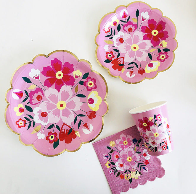Chinese Style National Style Series Shaped Flowers High-end Party Paper Pallet