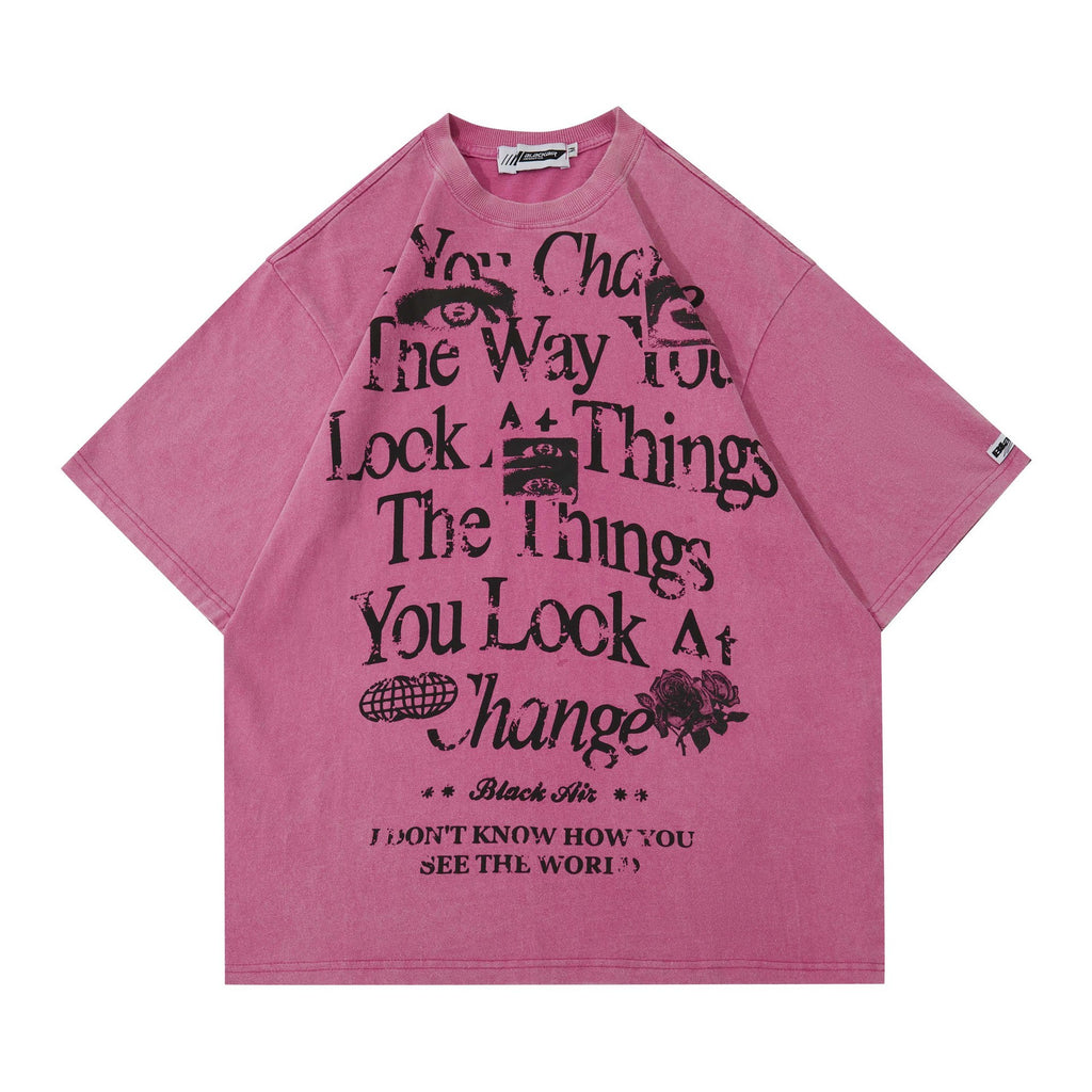Retro Street Fashion Brand Men's Clothing Short Sleeve