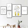Creative Line Art Character Living Room Decoration Painting Simple Modern Frameless