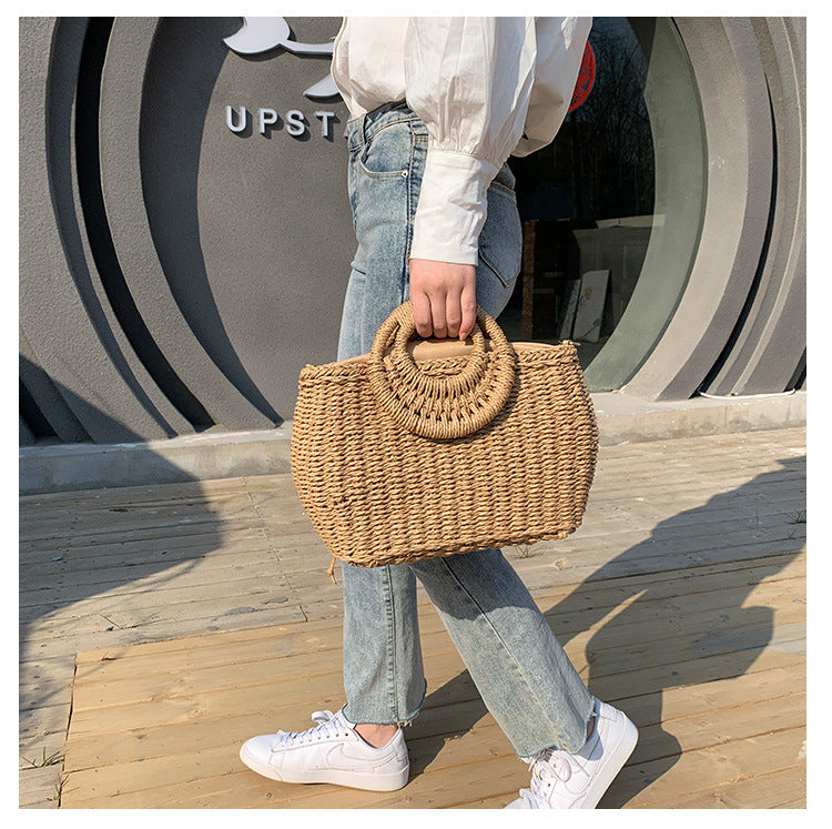One Shoulder Crossbody Woven Bag