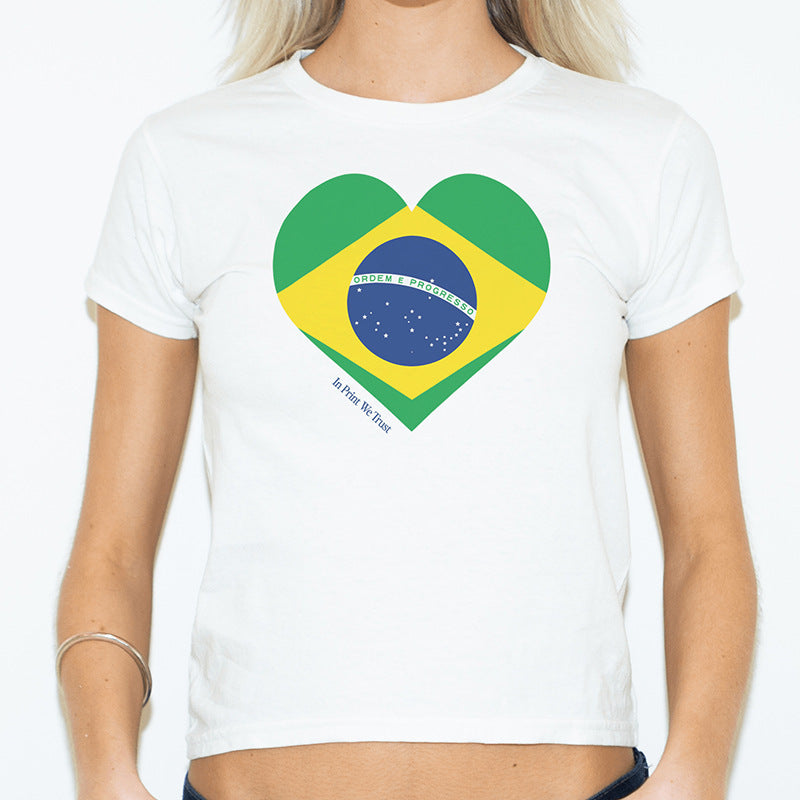 Slim-fit Sexy Gothic Cropped T-shirt