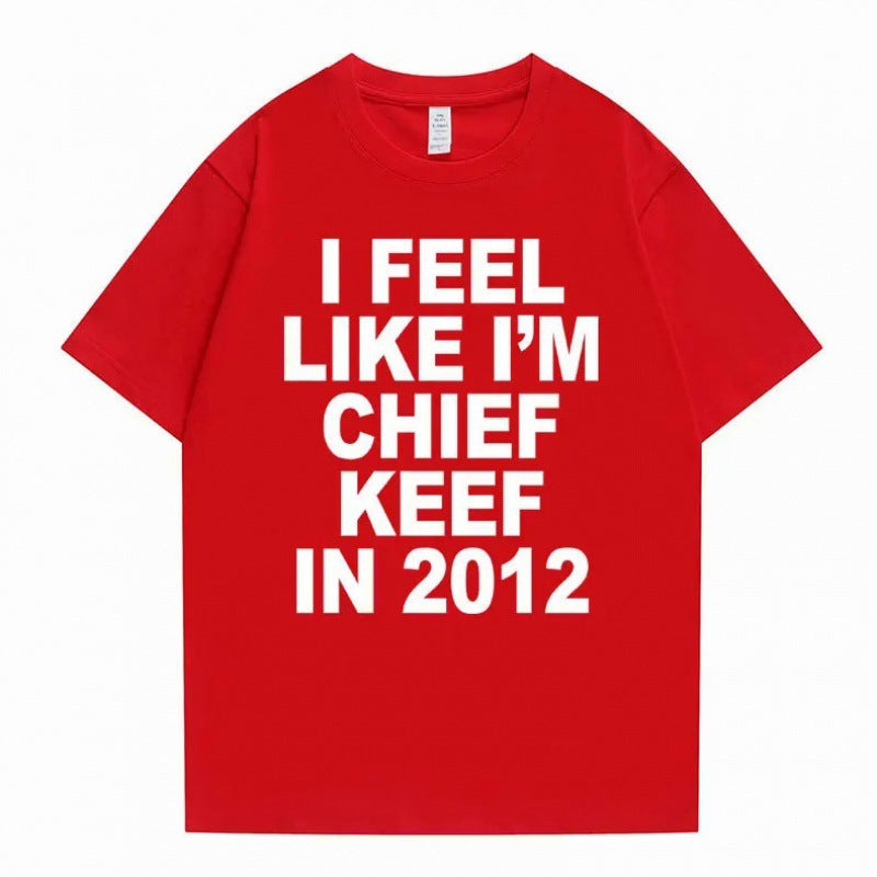 Men's Printed Cotton Short-sleeved T-shirt