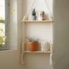 Hand-woven Double-layer Wooden Bead Tassel Storage Rack