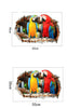 Broken Hole Wall Stickers Parrot Love Creative Home Decoration Background Wall Stickers