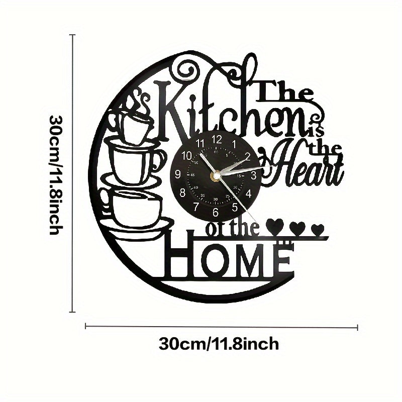 Vinyl Record Wall Clock - Homeowners, Office Workers, Students, Parents - Irregular, Battery Powered, Flat, Vinyl, Silent - Suitable for Birthday, Mother's Day, Graduation