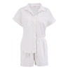 Women's Fashionable Casual Short-sleeved Shirt And Shorts Suit