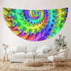Colorful Vortex Circular Tablecloth - 63" Waterproof Polyester, Vibrant Design for Dining, Picnics, BBQs & More - Easy Care, Perfect for Indoor/Outdoor Use