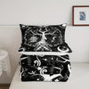 Tree Of Life Comforter Set Psychedelic Mystic Stars Galaxy Bedding, Gothic Moth Butterfly Black White Boho Style Duvet Insert 3D Printed Constellations Home Dorm Decoration Twin 2Pc - 1 Comforter 1 Pillowcase