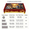 Merry Christmas Tablecloth - Nativity Scene Design, Waterproof & Wrinkle-Free Polyester, Embossed Edges, Round or Rectangle Shape - Perfect for Holiday Dining & Decor