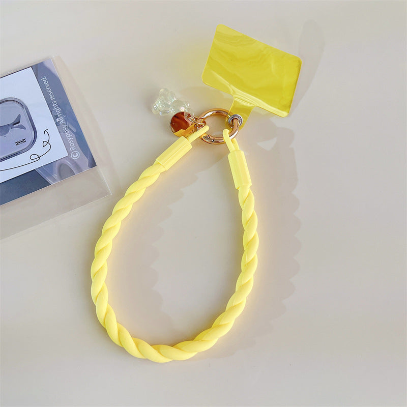 Short Mobile Phone Lanyard Luminous Bear Pendant Clip Anti-lost Wrist Strap Ornaments Universal Phone Pendant Portable Women
