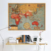 Vintage World Map Poster