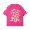 Hip Hop Retro Cartoon Printed Short Sleeve Men