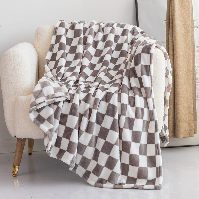 Checkerboard Facecloth Printed Blanket