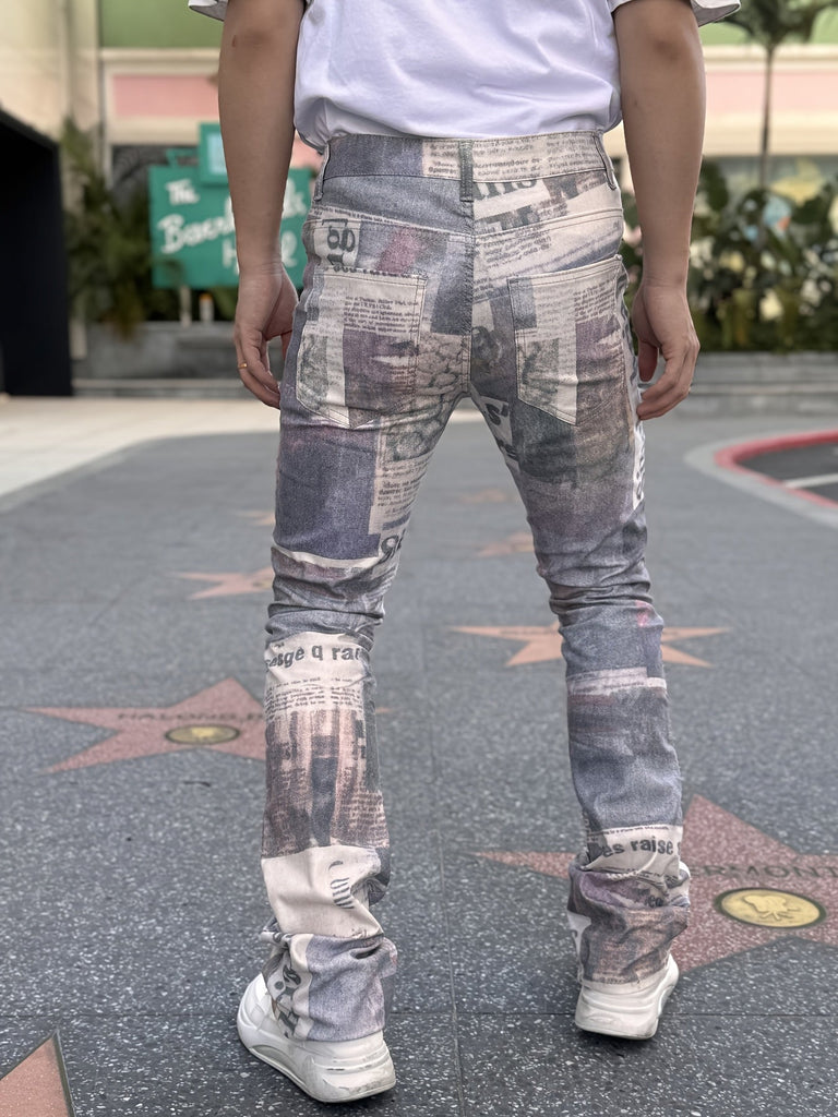 Men's Fashion Stretch Jeans, Fashion Digital Printing