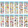 Engineering Vehicle Shuttle Bus Series Stickers Excavator Three-dimensional Cartoon Foam Stickers Boy Kindergarten Reward Stickers