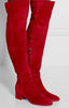 Flat Boots Over The Knee Boots Gray Women's Boots High Boots