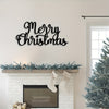 Merry Christmas Metal Wall Sign - Artistic Iron Cutout Home Decor for Holiday Season