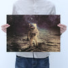 Moon landing poster kraft paper retro poster cafe bar dormitory decoration painting