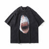 TKPA American Style Hip Hop Retro Washed And Worn Angel Print Short Sleeve