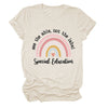Rainbow Love Round Neck Short Sleeve T-Shirt
