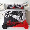 4/5Pcs Gamer Comforter Set - Stain Resistant, Ultra Soft Microfiber, Lightweight, 3D Colorful Game Controller Bedding With 100% Polyester Fiber Fill - Twin/Full/Queen Size Bed In A Bag For All Seasons