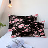 3pcs Pink Floral Comforter Set (1*Comforter + 2* Pillowcase) Elegant Girls Flower Leaf Botanical Bedding Set, Soft Comfortable Flower Branches Floral Patteren Quilt For All Season