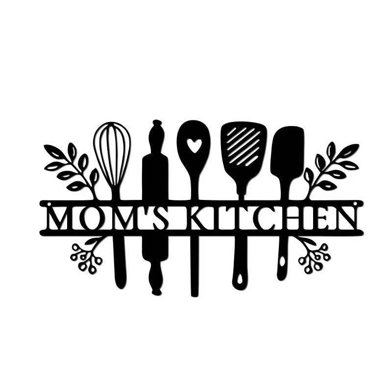 Metal Spork Hanging Ornaments Wrought Iron Home Wall Decoration
