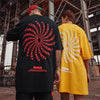 Trendy Round Neck Print Half-sleeve American Street Hip-hop Five-point Sleeve T-shirt