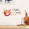 Festive Christmas Kitchen Wall Decor Stickers: Coffee Time Quotes Decals with Gingerbread Men And Candies, Peel And Stick Wallpaper, DIY Removable Wall Art Decals Mural Posters Home Decor