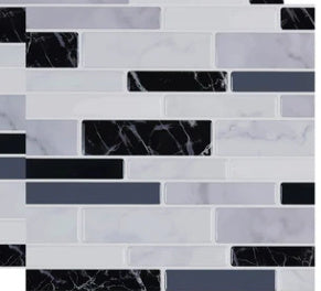 Simulation Marble Embossed Mosaic Pattern Tile Sticker Kitchen Bathroom Wash Basin Decoration