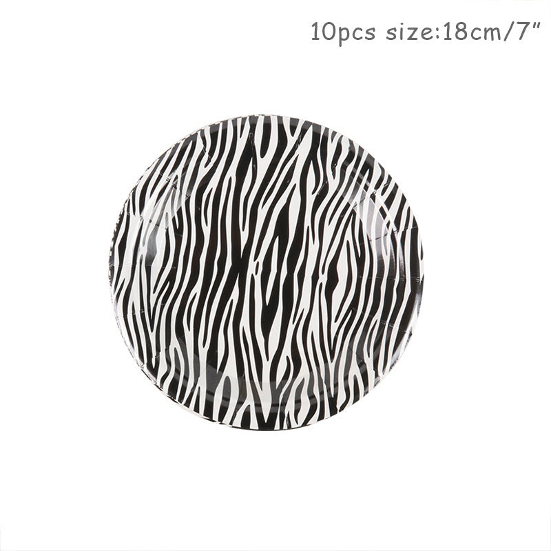 Tiger pattern paper plate paper cup
