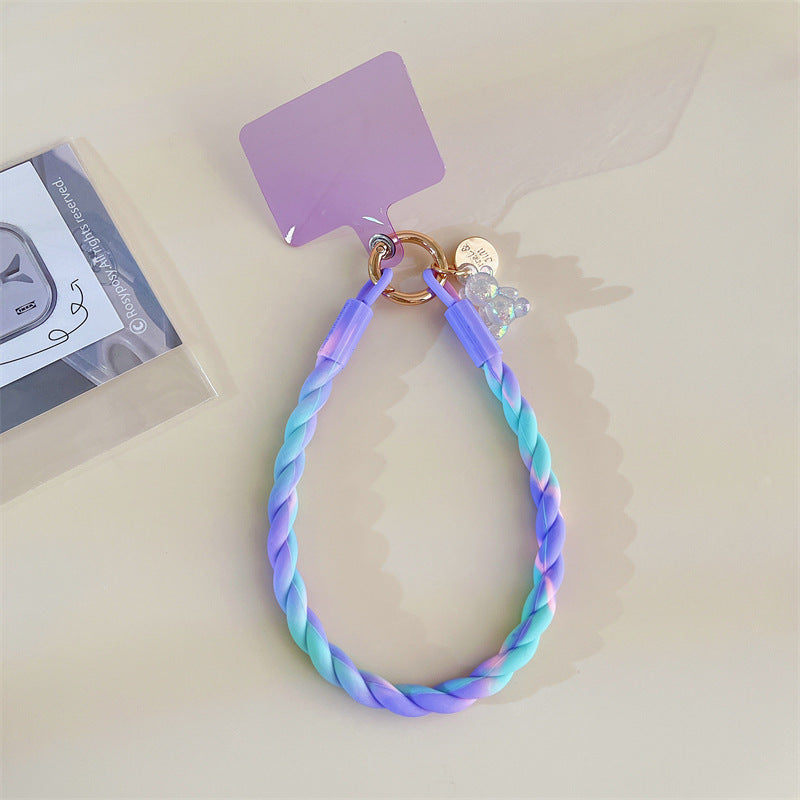 Short Mobile Phone Lanyard Luminous Bear Pendant Clip Anti-lost Wrist Strap Ornaments Universal Phone Pendant Portable Women