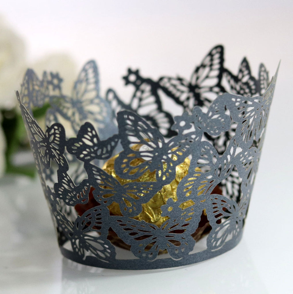 Direct Selling Wedding Baking Cake Paper Cups Hollow Surrounding Border Butterfly Cup Cake Zhejiang Factory In Stock Wholesale