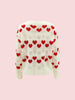 Valentine's Day Heart Pattern Knit Sweater, Casual Long Sleeve Pullover Sweater, Women's Clothing