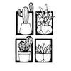 Cactus Metal Art Silhouette Decorative Painting Home