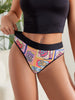 Interesting Printed Sexy Ribbon Splicing Thin Comfortable Breathable Women'S Underwear Sports Briefs