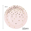 Gold dotted paper cup with foundation