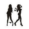 Bikini car stickers beauty reflective stickers