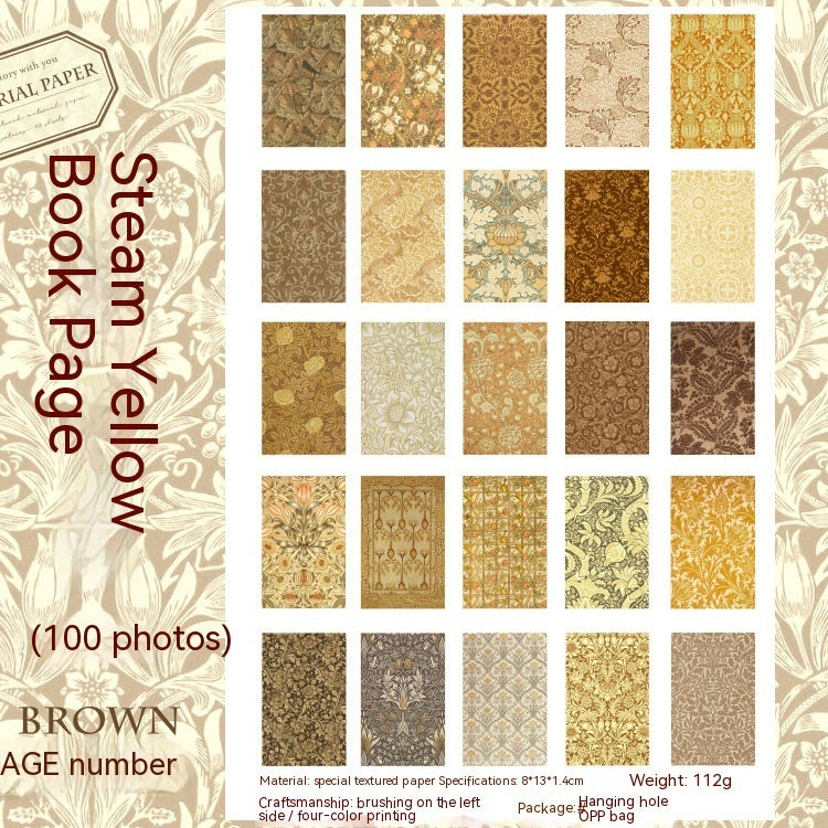Retro Artistic Flower Creative Journal Gift Decoration Base Paper
